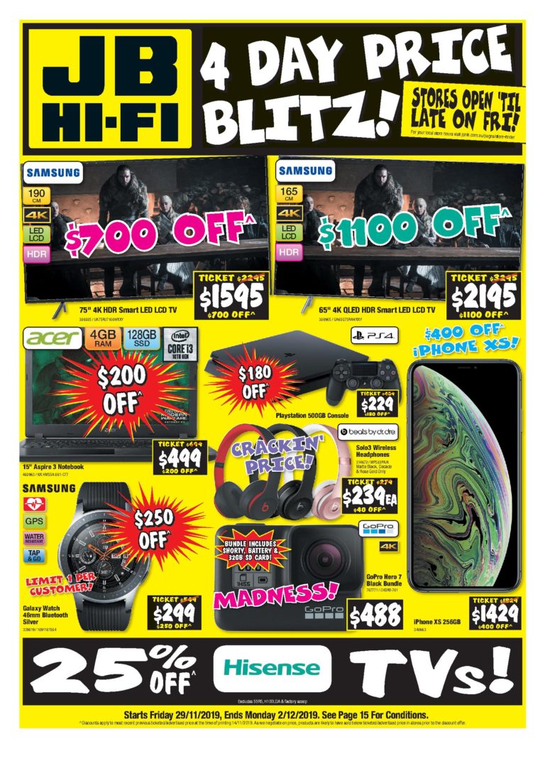 JB Hi-Fi Black Friday 2019 Sales