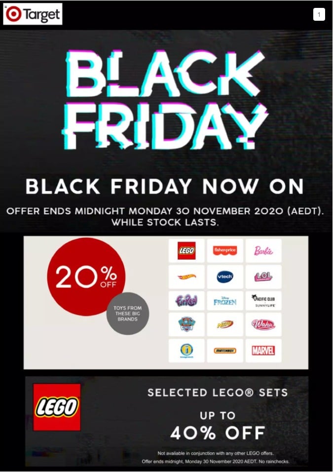 Target Black Friday Australia Sales 2021 - What Black Fridays Deals Online Have Stared