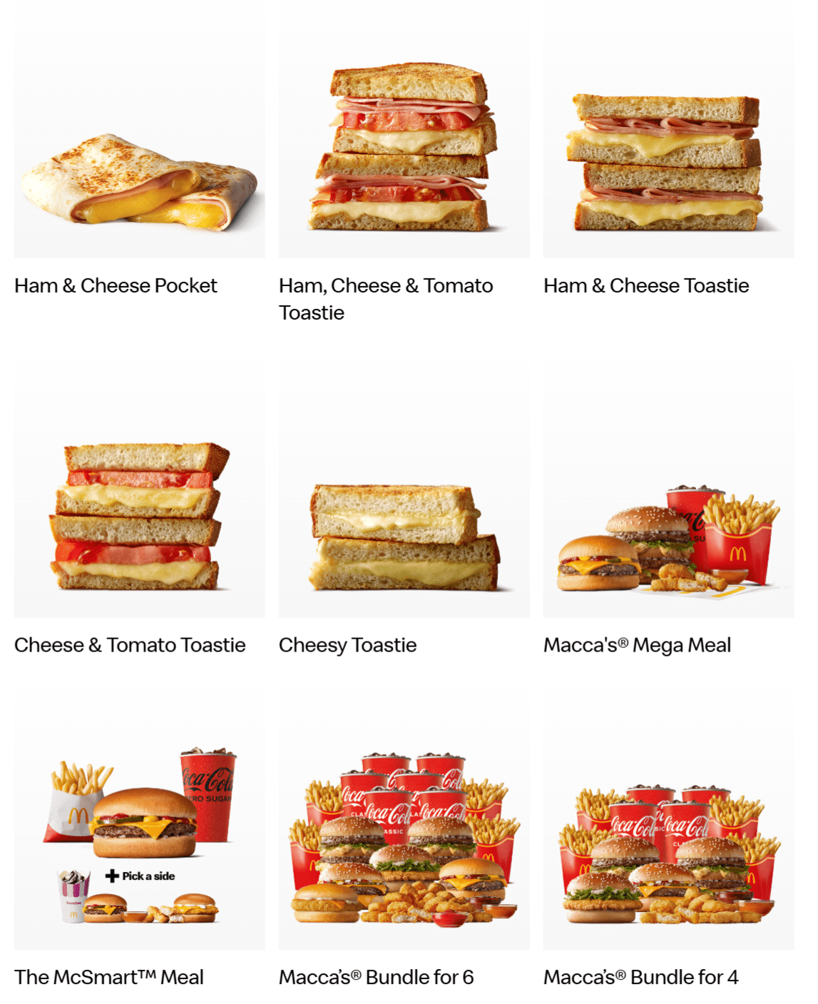 McDonald's Menu with Prices - Macca's Menu Australia