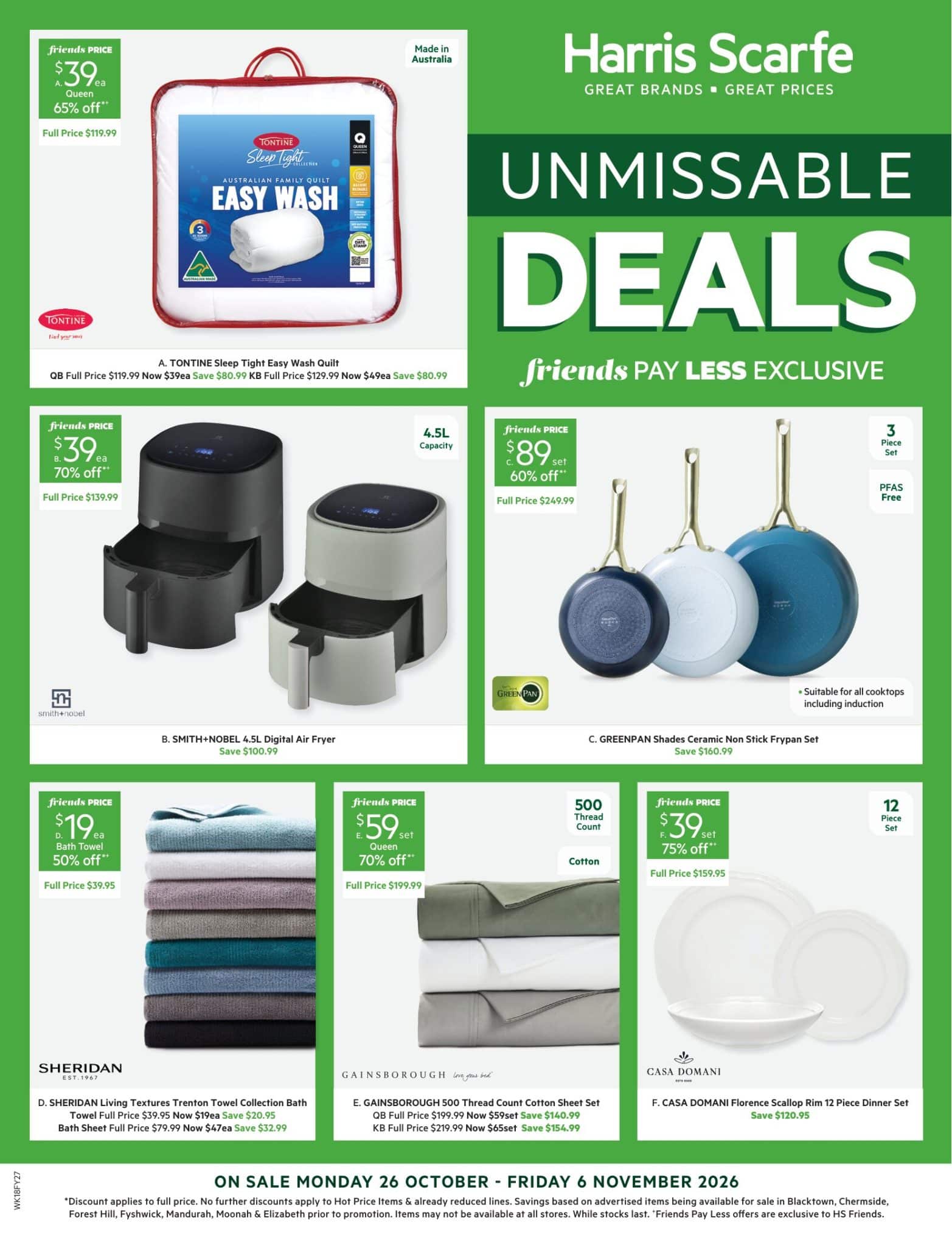 Harris Scarfe Specials